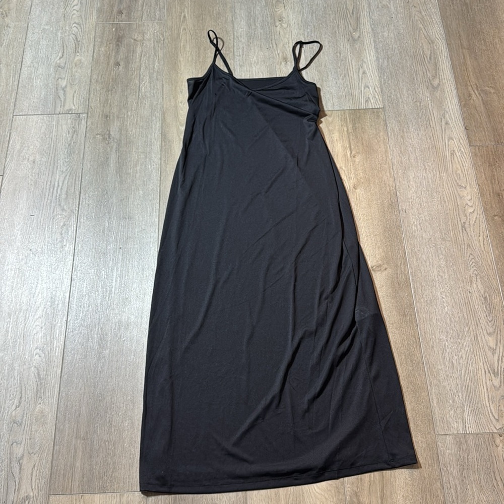 NWT! Banana Republic Ivory & Black Plaid Mesh Long-Sleeve Maxi Dress 🕯️ - Picture 7 of 9